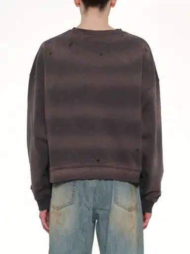 We11Done Paper Note Grunge Sweatshirt in Charcoal Grey | Thumbnail 5 We11Done Paper Note Grunge Sweatshirt in Charcoal Grey | Thumbnail 5