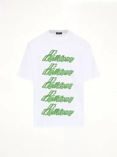 We11Done Multi-logo T-shirt in White/green White | Thumbnail 3