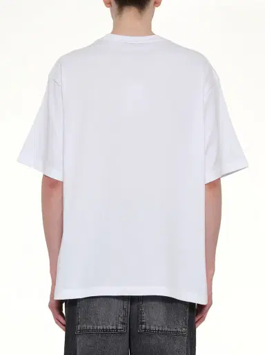 We11Done Multi-logo T-shirt in White/green White | Thumbnail 5