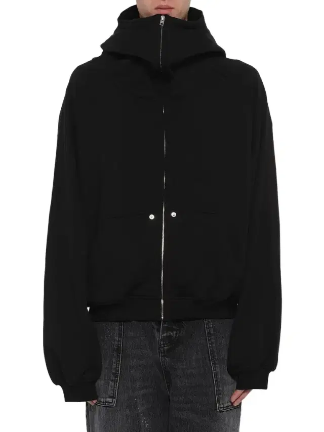 We11Done Snap-detail Jersey Zip-up Hoodie