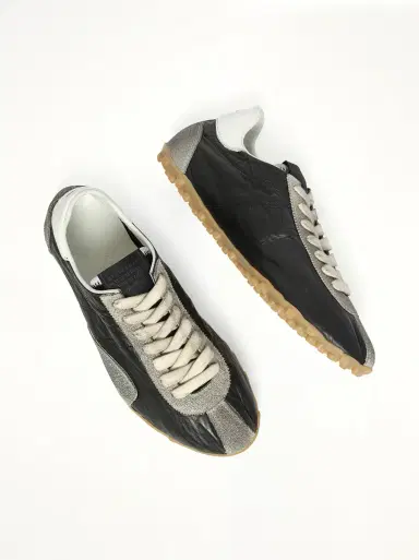 Maison Margiela Sprinters Low Sneaker in Black/white/grey Black | Thumbnail 4