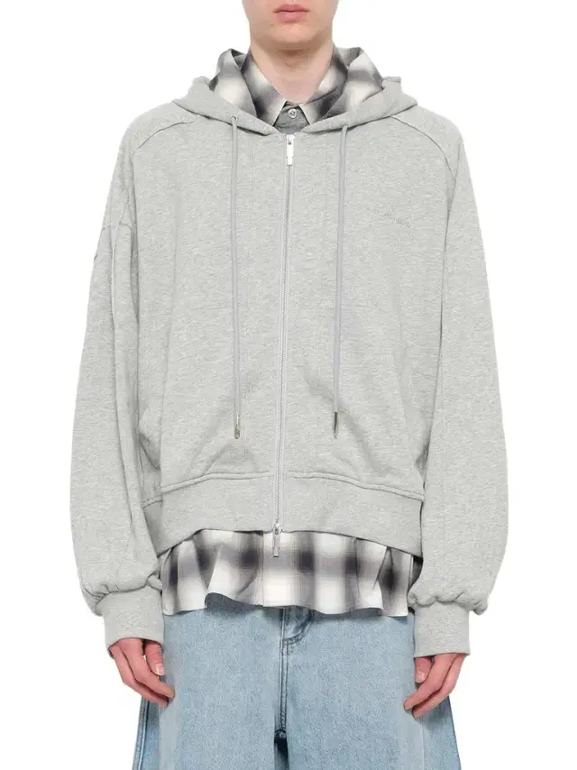FENG CHEN WANG 2 in 1 Zip Hoodie With Check