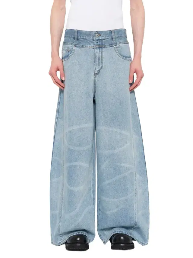 FENG CHEN WANG Wide Leg Denim Trousers
