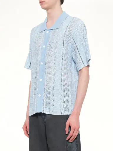 FENG CHEN WANG Knited Shirt in Blue Check | Thumbnail 2