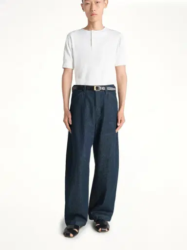 Lemaire Rib Henley Top in | Thumbnail 2 Lemaire Rib Henley Top in | Thumbnail 2