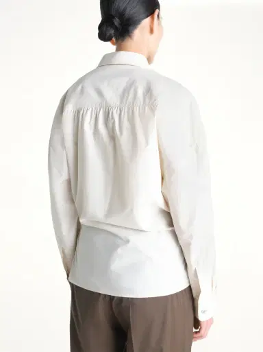 Lemaire Straight Collar Twisted Shirt in Light Cream Beige | Thumbnail 5 Lemaire Straight Collar Twisted Shirt in Light Cream Beige | Thumbnail 5