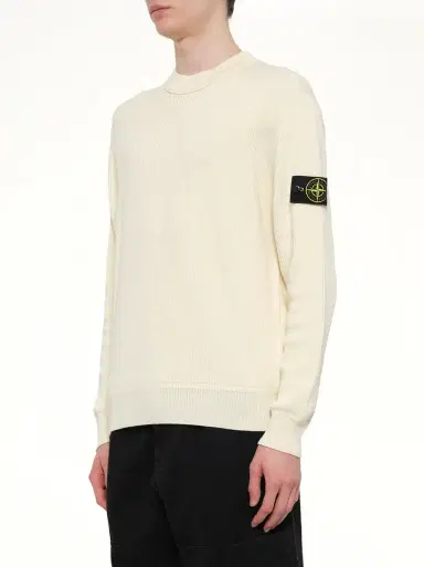 Stone Island 5100154 Crew Neck in Ivory White | Thumbnail 2