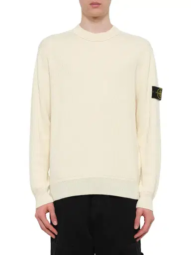 Stone Island 5100154 Crew Neck in Ivory White | Thumbnail 1