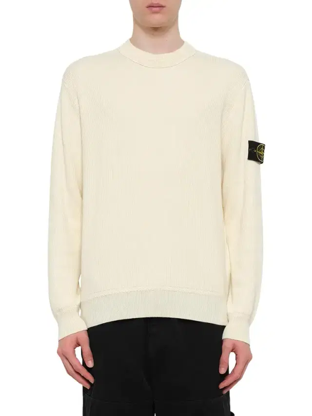 Stone Island 5100154 Crew Neck in Ivory White