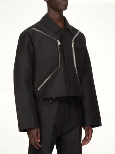 Rick Owens Woven Heizer Mac Jacket | Thumbnail 4