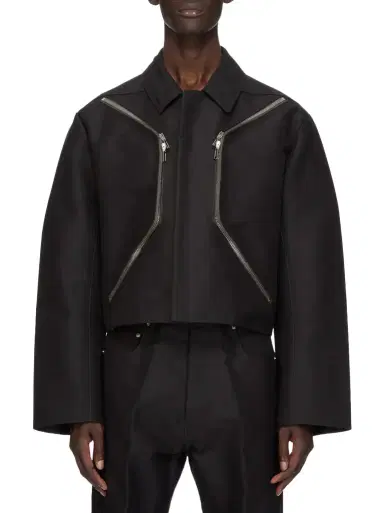 Rick Owens Woven Heizer Mac Jacket | Thumbnail 1