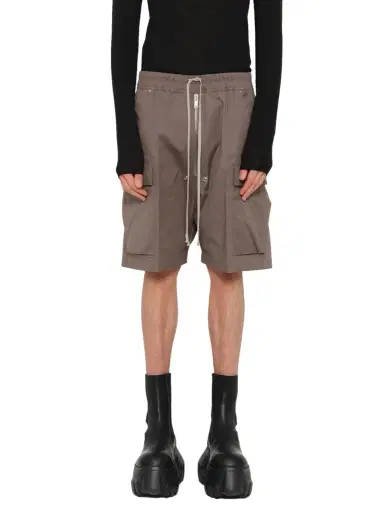 Rick Owens Cargobela Shorts in Dust Brown | Thumbnail 1 Rick Owens Cargobela Shorts in Dust Brown | Thumbnail 1