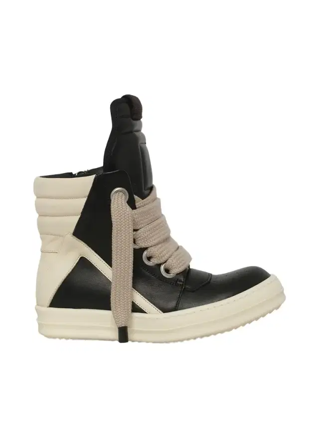 Rick Owens Jumbolace Geobasket in Black/milk
