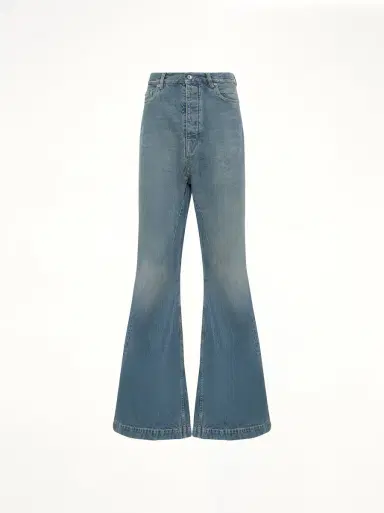 RICK OWENS DRKSHDW Bolan Bootcut Jeans in Washed Indigo Blue | Thumbnail 3