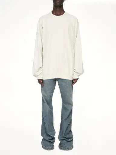 RICK OWENS DRKSHDW Bolan Bootcut Jeans in Washed Indigo Blue | Thumbnail 5
