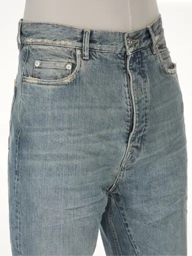 RICK OWENS DRKSHDW Bolan Bootcut Jeans in Washed Indigo Blue | Thumbnail 6