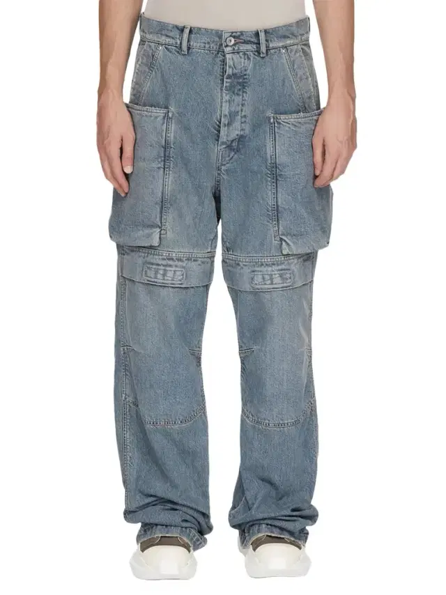 RICK OWENS DRKSHDW Stefan Cargo in Washed Indigo Blue