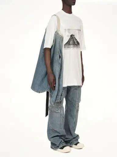 RICK OWENS DRKSHDW Denim Outershirt in Washed Indigo Blue | Thumbnail 8 RICK OWENS DRKSHDW Denim Outershirt in Washed Indigo Blue | Thumbnail 8