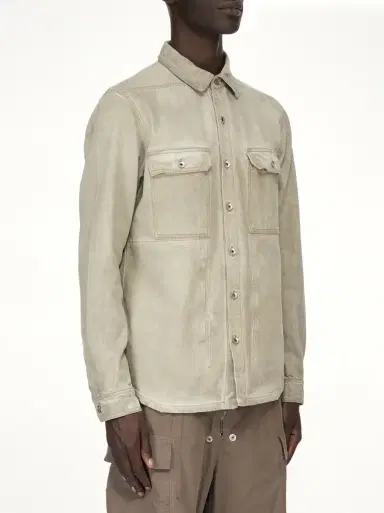 RICK OWENS DRKSHDW Outershirt in Sand Beige | Thumbnail 4 RICK OWENS DRKSHDW Outershirt in Sand Beige | Thumbnail 4