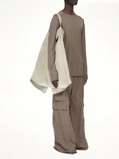 RICK OWENS DRKSHDW Outershirt in Sand Beige | Thumbnail 8 RICK OWENS DRKSHDW Outershirt in Sand Beige | Thumbnail 8