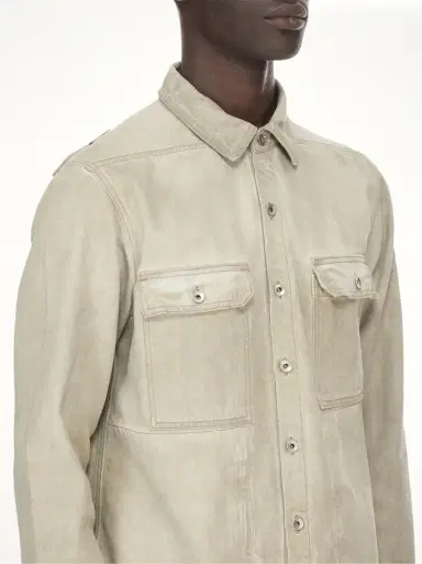 RICK OWENS DRKSHDW Outershirt in Sand Beige | Thumbnail 9 RICK OWENS DRKSHDW Outershirt in Sand Beige | Thumbnail 9