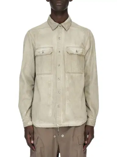 RICK OWENS DRKSHDW Outershirt in Sand Beige | Thumbnail 1 RICK OWENS DRKSHDW Outershirt in Sand Beige | Thumbnail 1