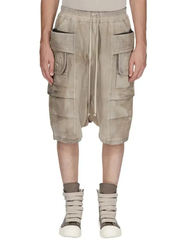 RICK OWENS DRKSHDW Creatch Cargo Pods in Dust Brown