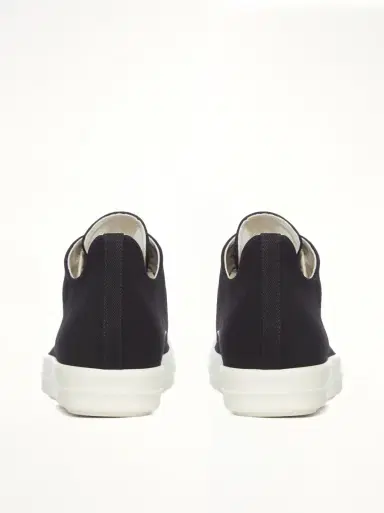 RICK OWENS DRKSHDW Denim Low Sneaks in Black/milk Black | Thumbnail 5