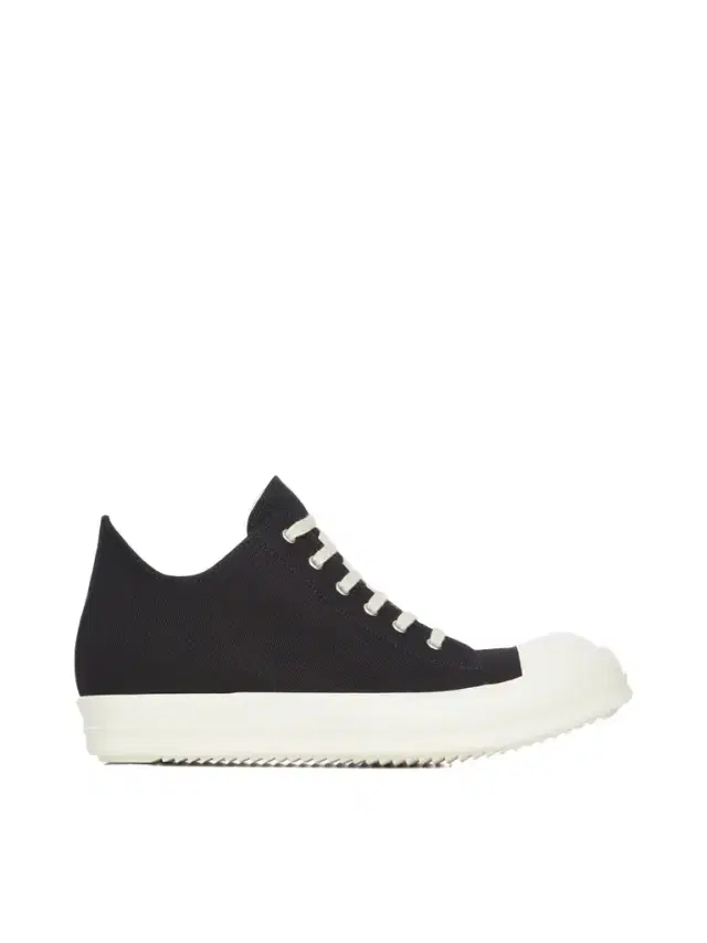 RICK OWENS DRKSHDW Denim Low Sneaks in Black/milk Black