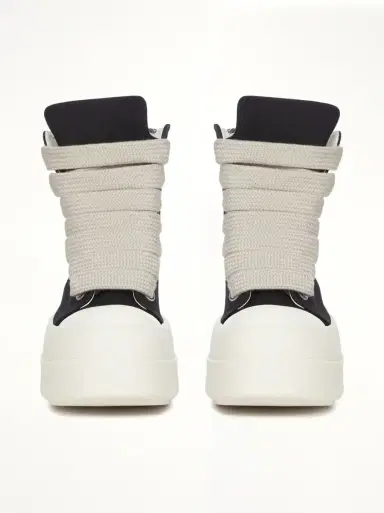 RICK OWENS DRKSHDW Mega Bumper Jumbolace Sneaks in Black/milk Black | Thumbnail 2