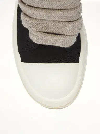 RICK OWENS DRKSHDW Mega Bumper Jumbolace Sneaks in Black/milk Black | Thumbnail 6