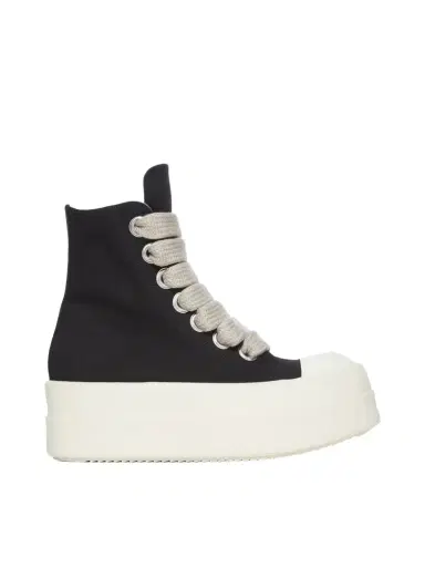 RICK OWENS DRKSHDW Mega Bumper Jumbolace Sneaks in Black/milk Black | Thumbnail 1
