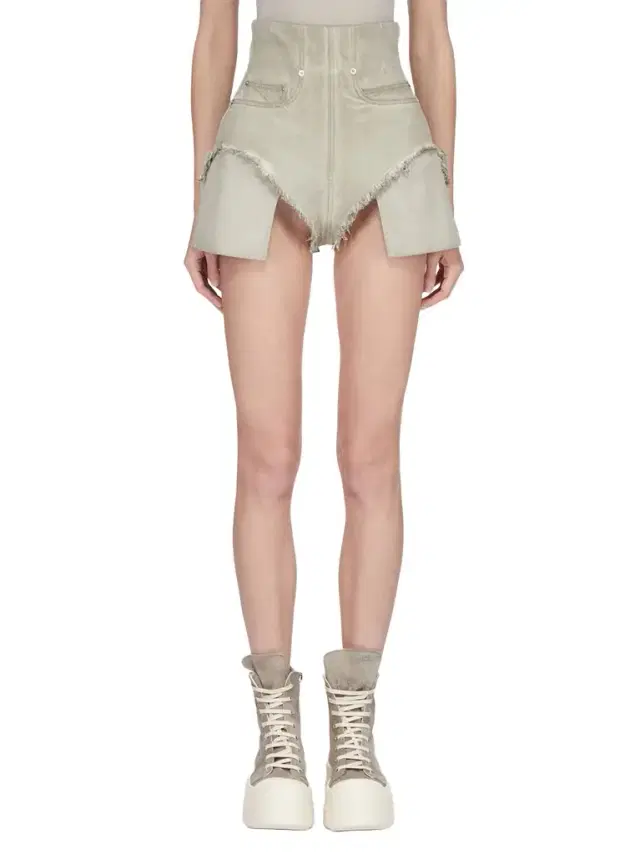 RICK OWENS DRKSHDW Dirt Cutoffs in Sand Beige