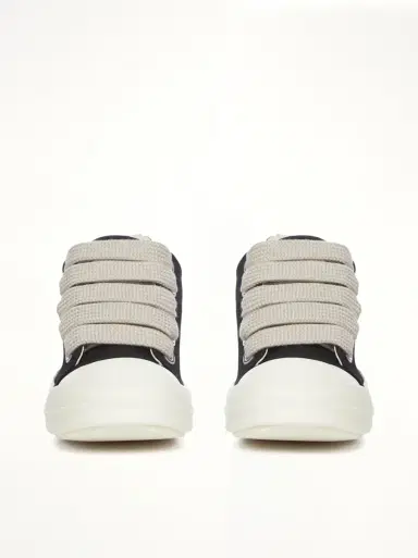 RICK OWENS DRKSHDW Jumbolace Low Sneaks in Black/milk Black | Thumbnail 2