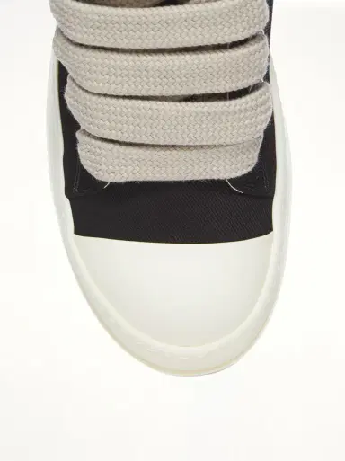 RICK OWENS DRKSHDW Jumbolace Low Sneaks in Black/milk Black | Thumbnail 6