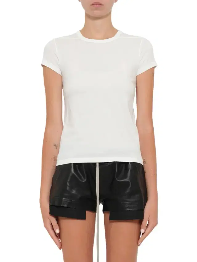 Rick Owens Cropped Level T in Milk White