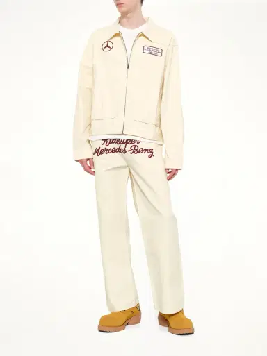 KidSuper Kidsuper X Mercedes Benz Work Jacket in Cream Beige | Thumbnail 4 KidSuper Kidsuper X Mercedes Benz Work Jacket in Cream Beige | Thumbnail 4