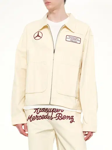 KidSuper Kidsuper X Mercedes Benz Work Jacket in Cream Beige | Thumbnail 6 KidSuper Kidsuper X Mercedes Benz Work Jacket in Cream Beige | Thumbnail 6