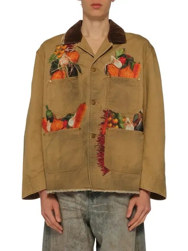 DOUBLET Vegetable Embroidery Work Jacket