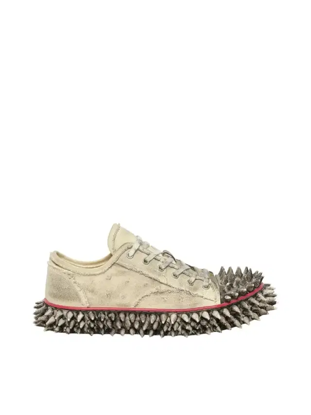 DOUBLET Dirty Spike Toe Cap Canvas Sneaker