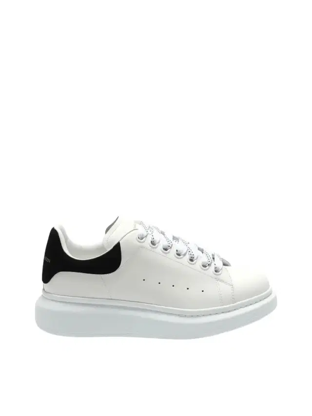 Larry Oversized Suede Sneakers in White/black Larry Oversized Suede Sneakers in White/black