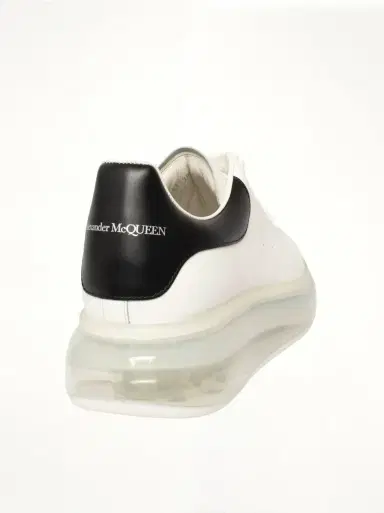 Alexander McQueen Larry Transparent Sole Sneaker in White/black | Thumbnail 4
