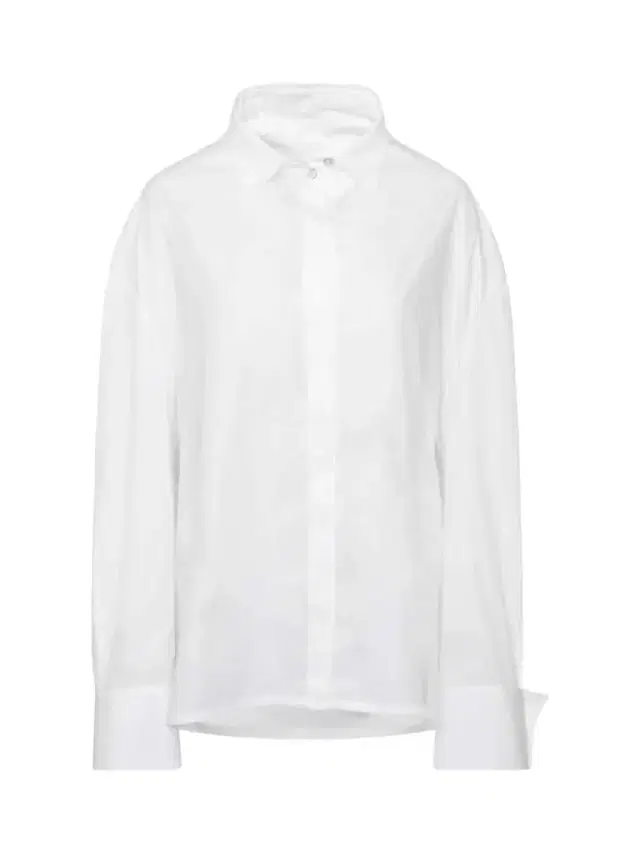 Oversized Shirt With Drapped Collar