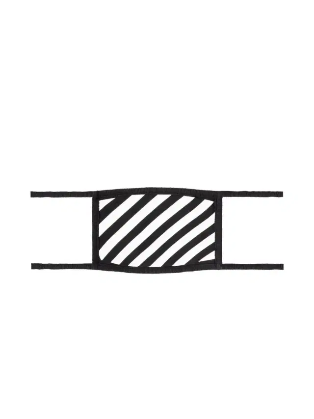 Off-White Diagonal Stripe Mask