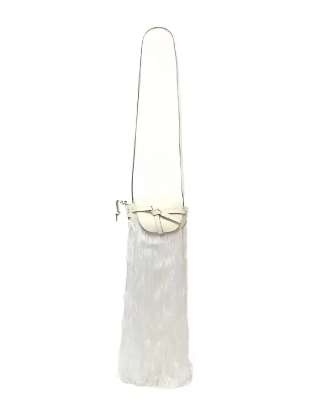 Loewe Gate Fringes Mini in White /