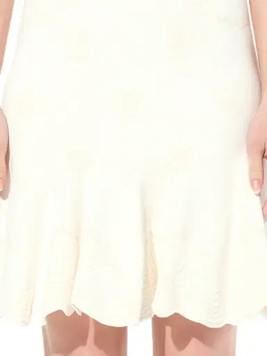 Alexander McQueen Sleeveless Mini Dress in Ivory White | Thumbnail 2 Alexander McQueen Sleeveless Mini Dress in Ivory White | Thumbnail 2
