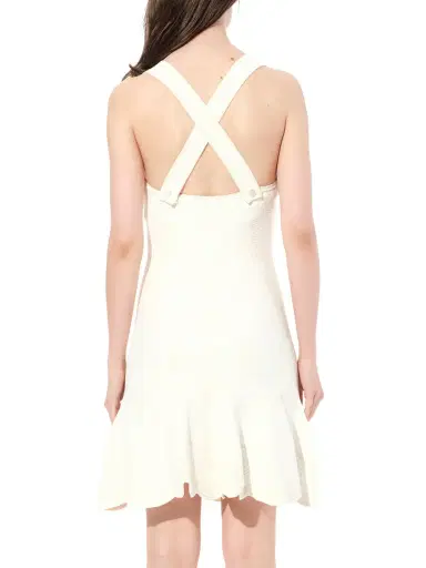 Alexander McQueen Sleeveless Mini Dress in Ivory White | Thumbnail 6 Alexander McQueen Sleeveless Mini Dress in Ivory White | Thumbnail 6