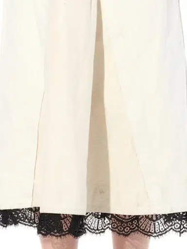 Alexander McQueen Denim Bust Midi Dress in Ecru White | Thumbnail 2