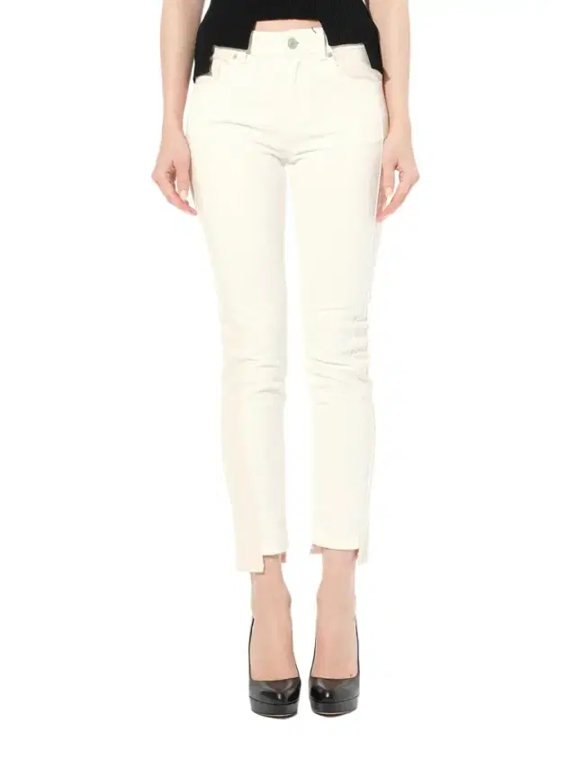 Alexander McQueen Patch Denim Pants in Ecru White