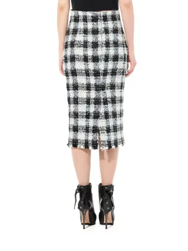 Alexander McQueen Check Tweed Skirt | Thumbnail 6 Alexander McQueen Check Tweed Skirt | Thumbnail 6